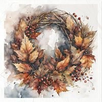 Autumn Wreath 3 - rice paper set