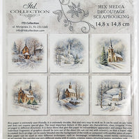 Winter village - rice paper set