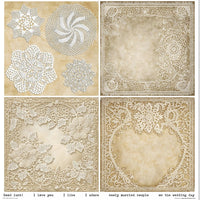 11.8" x 12.1" paper pad - Wood & Lace