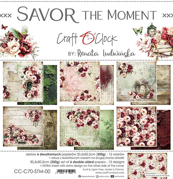 12" x 12" paper pad - Savor the Moment