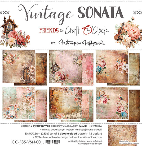 12" x 12" paper pad - Vintage Sonata