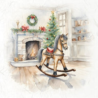 Christmas Rocking Horse - rice paper set