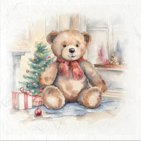 Winter teddy bears - rice paper set