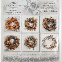 Autumn Wreath 3 - rice paper set