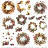 11.8" x 12.1" paper pad - Autumn Wreath