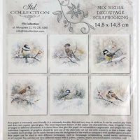 Winter Birds 4 - rice paper set