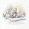 Winter teddy bears - rice paper set