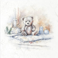 Winter teddy bears - rice paper set