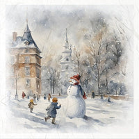 Snowman Scenes - rice paper set