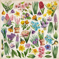 12" x 12" paper pad - Spring Botanical Story