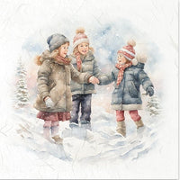 Kids in Winter 3 - rice paper set