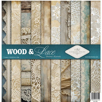 11.8" x 12.1" paper pad - Wood & Lace