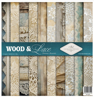 11.8" x 12.1" paper pad - Wood & Lace