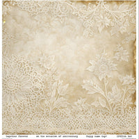 11.8" x 12.1" paper pad - Wood & Lace