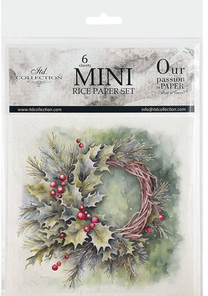 Christmas Wreath 2 - rice paper set