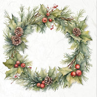 Christmas Wreath 1 - rice paper set