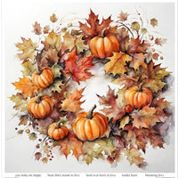 11.8" x 12.1" paper pad - Autumn Wreath