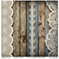 11.8" x 12.1" paper pad - Wood & Lace