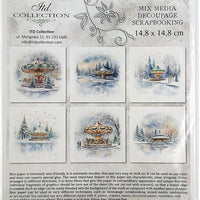 Winter merry go round - rice paper set