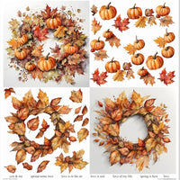 11.8" x 12.1" paper pad - Autumn Wreath