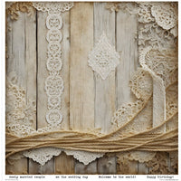 11.8" x 12.1" paper pad - Wood & Lace