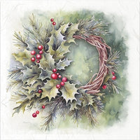 Christmas Wreath 2 - rice paper set