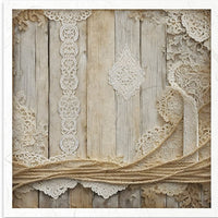 Wood & Lace- rice paper set