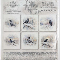 Winter Birds 3 - rice paper set