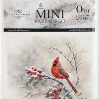 Winter Birds 5 - rice paper set