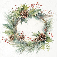 Christmas Wreath 1 - rice paper set