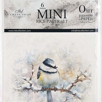 Winter Birds 4 - rice paper set