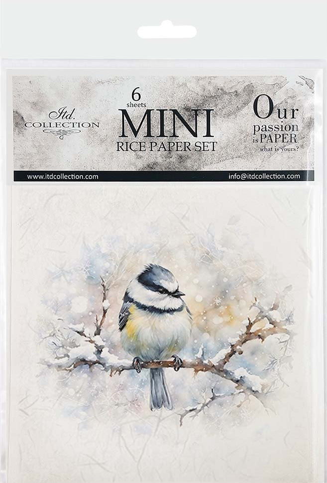 Winter Birds 4 - rice paper set