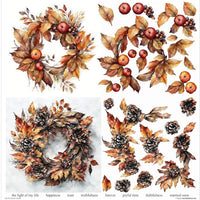 11.8" x 12.1" paper pad - Autumn Wreath