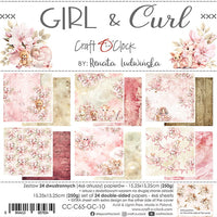 6" x 6" paper pad - Girl & Curl