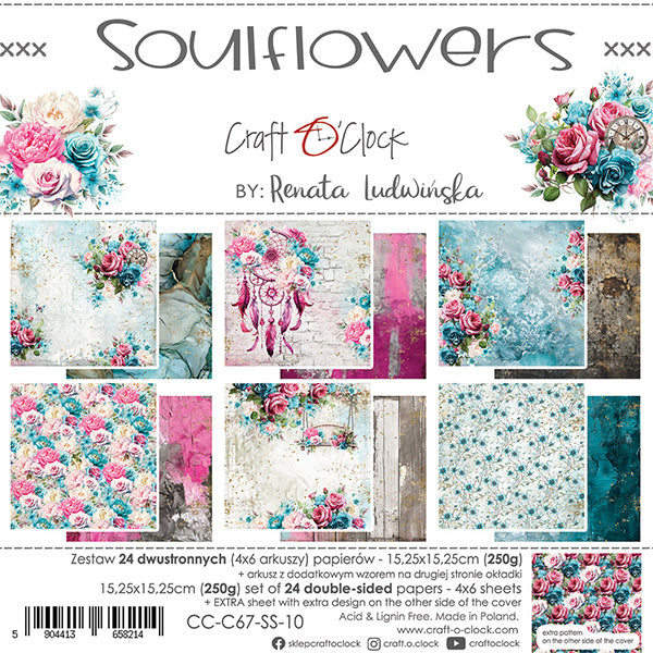 6" x 6" paper pad - Soulflowers