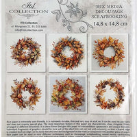 Autumn Wreath 4 - rice paper set