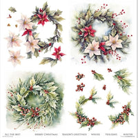 11.8" x 12.1" paper pad - Winter Wreath