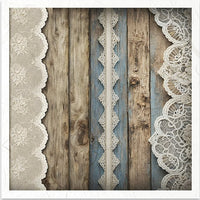 Wood & Lace- rice paper set