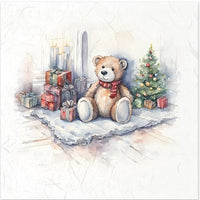 Winter teddy bears - rice paper set