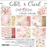 8" x 8" paper pad - Girl & Curl