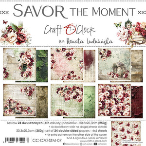 8" x 8" paper pad - Savor the Moment