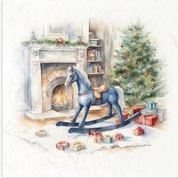 Christmas Rocking Horse - rice paper set