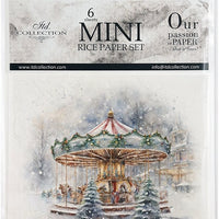 Winter merry go round - rice paper set