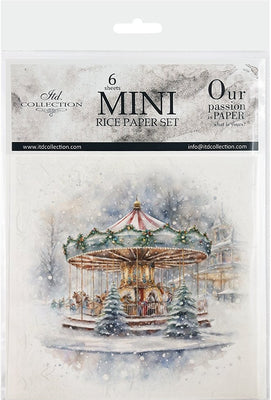 Winter merry go round - rice paper set