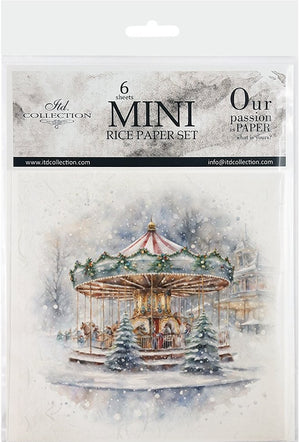 Winter merry go round - rice paper set