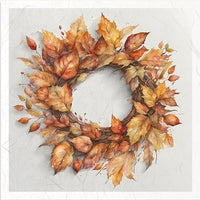 Autumn Wreath 4 - rice paper set