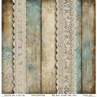 11.8" x 12.1" paper pad - Wood & Lace