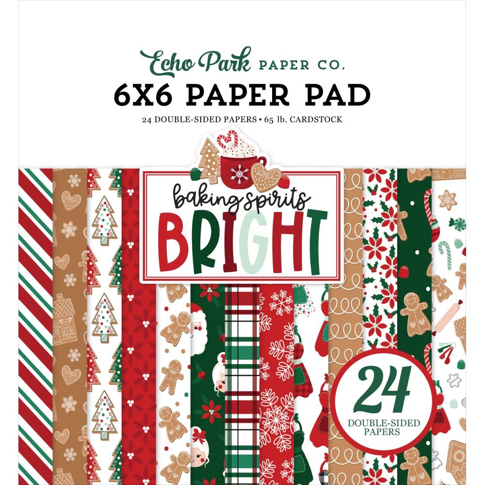 6" x 6" paper pad - Baking Spirits Bright