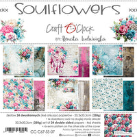 8" x 8" paper pad - Soulflowers Backgrounds and Basic Mix Set