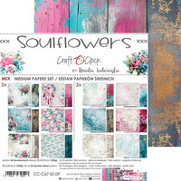 8" x 8" paper pad - Soulflowers Backgrounds and Basic Mix Set